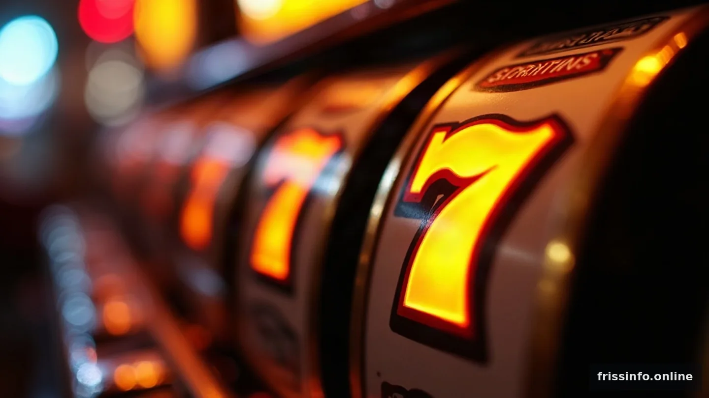 casino nyerőgép aranyszínű szimbólumokkal, amely a jackpot hangulatát idézi